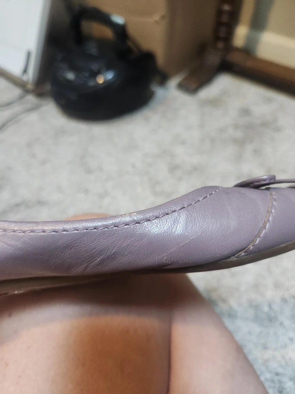 Pesaro Lavender Ballet Flats with Bow Accent